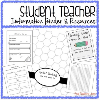 Preview of Student Teacher Information Binder and Cooperating Teacher Resources
