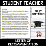 Student Teacher Letter of Recommendation for Teaching