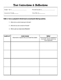 Student Test Correction & Reflection Sheet (PDF & Google Doc included)