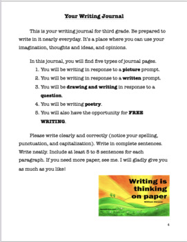 Writing Journal Grade 2-3 (5-Pack)