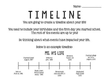 timeline assignment high school