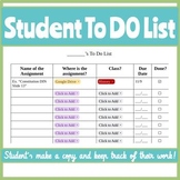 Student To-Do List Template | Google Document