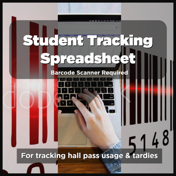 Preview of Student Tracking Spreadsheet - For Use With Bar Codes or ID Numbers