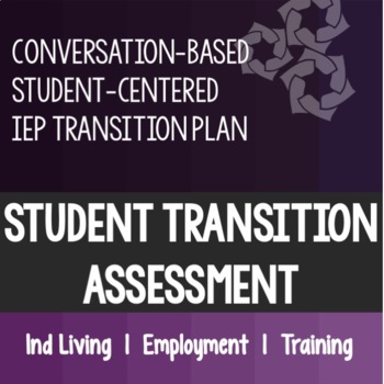 Preview of Student Transition Assessment. IEP Transition Plan Special Education