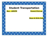 Student Transportation List