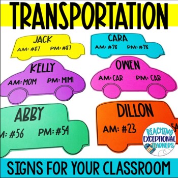 Preview of Student Transportation Sign
