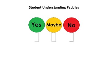 Preview of Student Understanding Paddles (All Grades)
