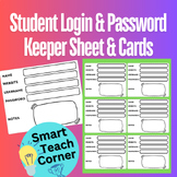 Student Username and Password Log in Cards | Login Code Ke