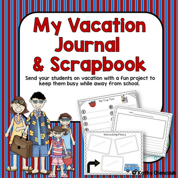 Preview of Student Vacation Journal and Scrapbook