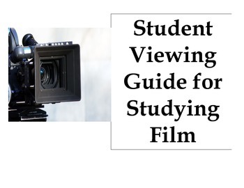 Preview of Student Viewing Guide for Studying Film