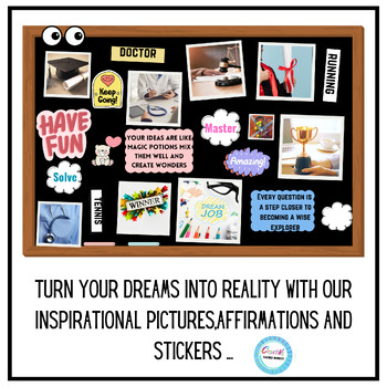 Student Vision Boards BUNDLE, Goal Setting Sheets students, 2024