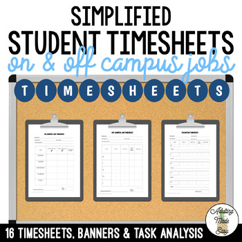 Preview of Simplified Vocational Timesheets