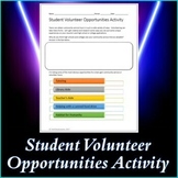 Student Volunteer Opportunities Activity for Google Slides