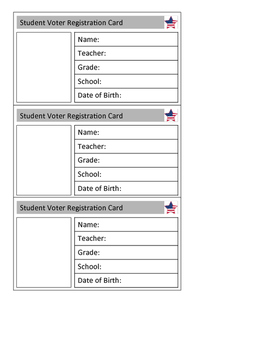 Preview of Student Voter Registration Cards
