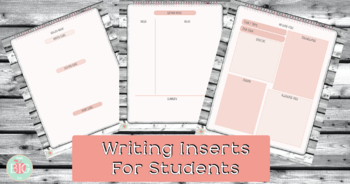 Preview of Student WRITING Inserts for Digital Planners