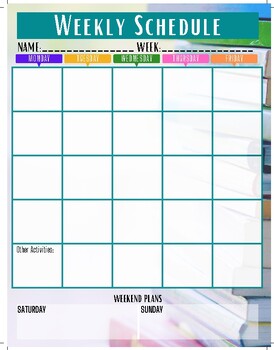 Preview of Student Weekly Planner FREEBIE