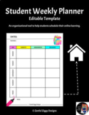 Student Weekly Planner 2 (Editable)- Online Learning, Goog