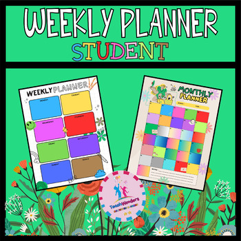 Preview of Student Weekly Planner Layout | Goal Setting Weekly Agenda