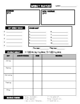 Weekly Data Folder Tracker by The PL Coach | TPT