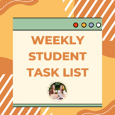 Student Weekly Task List