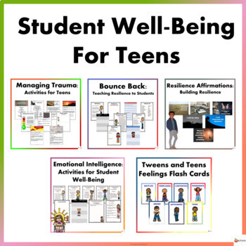 Preview of Mental Health Wellness and Lesson Bundle For High School