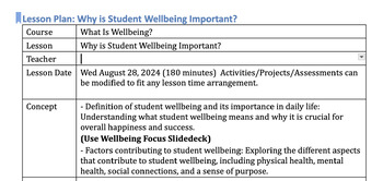 Preview of Student Wellbeing "Why is student wellbeing important" unit and resources