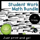 Student Work Math Bundle (First Grade, Standards Aligned)