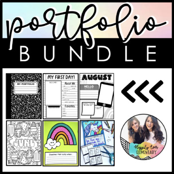 Preview of Student Work Portfolio Bundle-Crafts, Drawings, Writing, Selfies, Coloring, Etc.