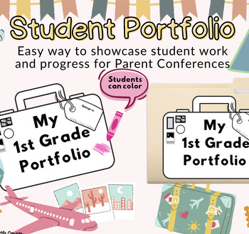 Student Work Portfolio Cover by Mrs R's Little Corner | TPT