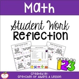 Student Work Reflection Sheet for Math