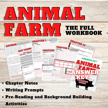 Preview of Student Workbook Novel Study | Animal Farm | With Answer Key