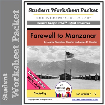 Preview of Student Worksheet Packet: Farewell to Manzanar (Print + DIGITAL)