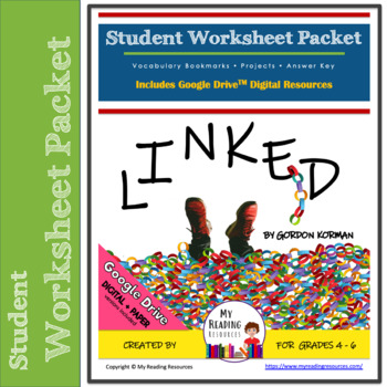 Preview of Student Worksheet Packet: Linked by Gordon Korman (Print + DIGITAL)