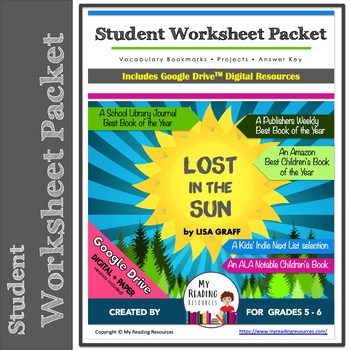 Preview of Student Worksheet Packet: Lost in the Sun by Lisa Graff (Print + DIGITAL)