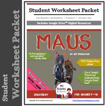 Preview of Student Worksheet Packet: Maus (Print + DIGITAL)