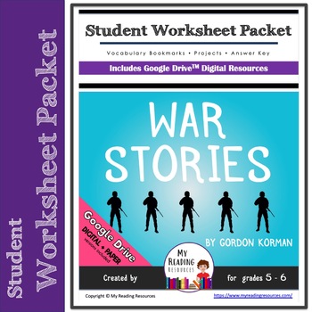 Preview of Student Worksheet Packet: War Stories by Gordon Korman (Print + DIGITAL)