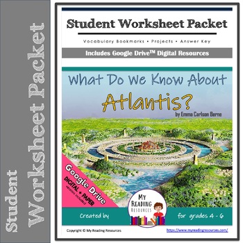 Preview of Student Worksheet Packet: What Do We Know About Atlantis? (Print + DIGITAL)