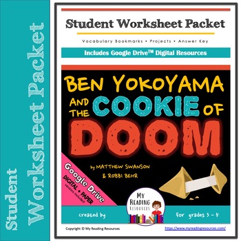 Preview of Student Worksheet Packet for Ben Yokoyama & the Cookie of Doom (Print + DIGITAL)