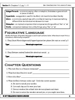 Student Worksheet Packet for Ben Yokoyama & the Cookie of Doom (Print ...