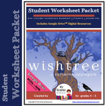 Preview of Student Worksheet Packet for Wishtree by Katherine Applegate (Print + DIGITAL)