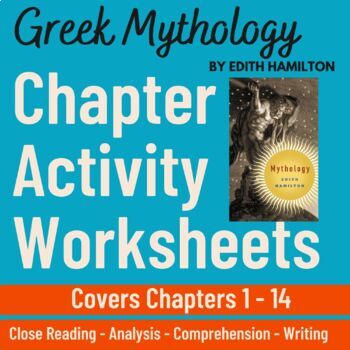 Preview of Student Worksheets for Greek Mythology by Edith Hamilton