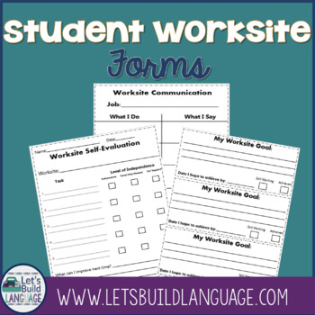 Preview of Student Vocational Worksite Forms/Worksheets