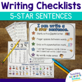 Student Writing Checklist | 5 Star Sentence Writing Poster