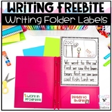 Student Writing Folder Labels FREEBIE