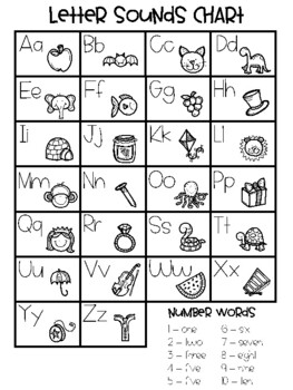 Student Writing Folder Resource - Letter Sounds and Number Words