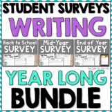 Student Writing Surveys | Year Long Bundle