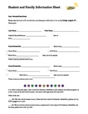 Student and Parent Information Sheet