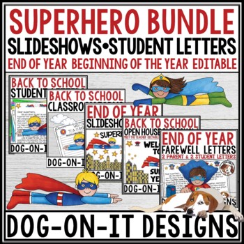 Preview of Welcome Back to School Student Letters | Activities | Superhero | Bundle