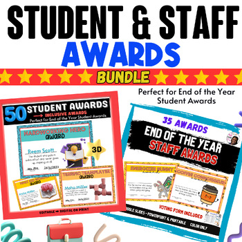 Preview of Student and Staff End of Year Awards - Superlative Awards