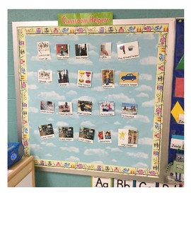 Preview of Student classroom jobs chart pictures using real kids/objects
